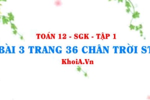 Bài 3 trang 36 Toán 12 Tập 1 Chân trời sáng tạo